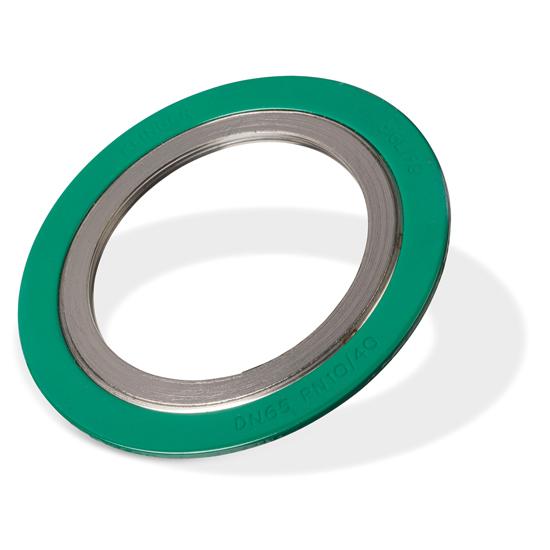 Junta espirometálica KLINGER MAXIFLEX tipo CR con aro de centrado en acero carbono  y relleno en inoxidable 316L y grafito,  norma DIN, presión nominal PN10