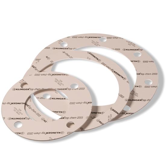 Juntas KLINGER® top-chem 2003  DIN/EN PN10-PN16